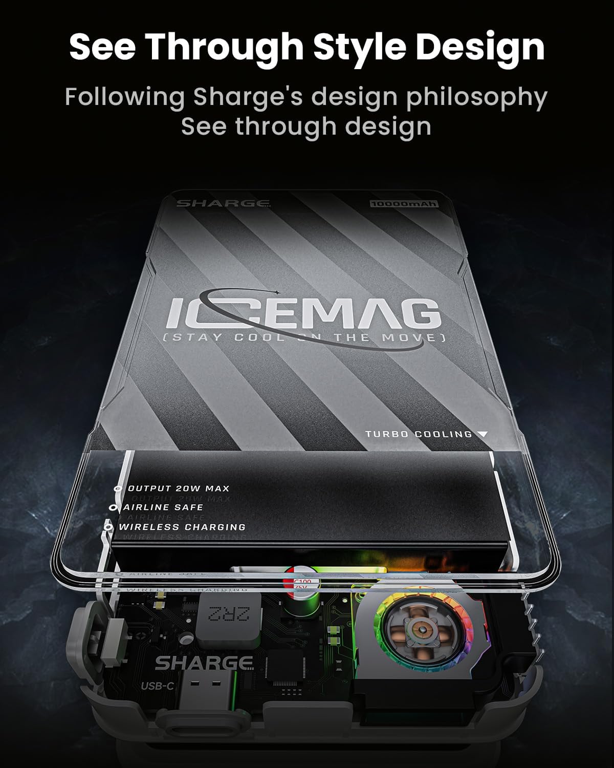  sharge ICEMAG Magnetic Power Bank